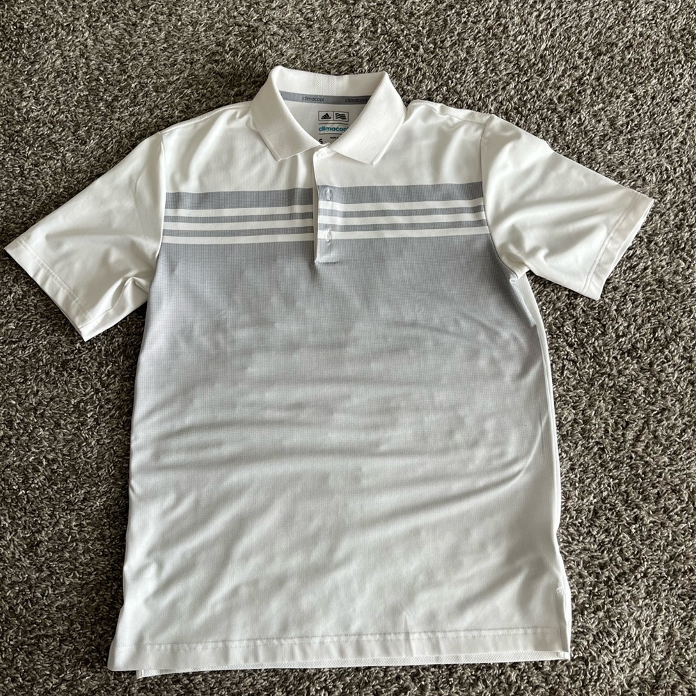 Adidas Climacool white/grey polo.